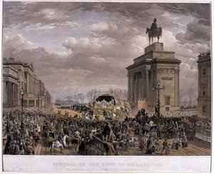 The Duke Of Wellington's Funeral Car Passing — Louis Haghe, Historical Printmaking