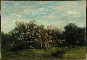 Apple Blossoms — Charles-françois Daubigny