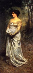 A Lady In Grey (also Known As Portrait Of Mrs. Mccubbin) — Frederick Mccubbin, Heidelberg School
