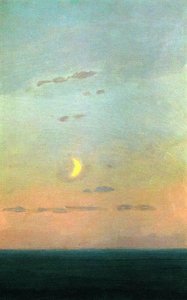 Crescent Moon At Sunset — Arkhip Ivanovich Kuindzhi, Russian Romanticism