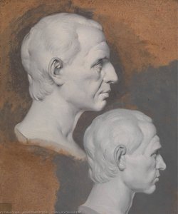 Studies Of A Classical Bust — Joseph Wright Of Derby, Romantic Landscape