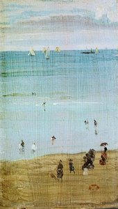Harmony In Blue And Pearl: The Sands, Dieppe — James Abbott Mcneill Whistler