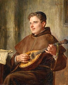 Monk Playing Music — Ernst Nowak
