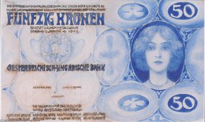Design For The Bill Of 50 Crowns — Koloman Moser