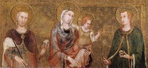 Madonna And Child Between St Stephen And St Ladislaus — Simone Martini