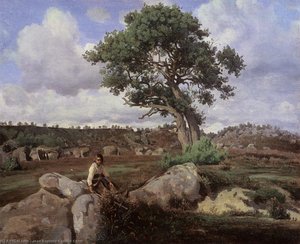 Fontainebleau, 'the Raging One' — Jean-baptiste-camille Corot, Barbizon School