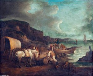 Smugglers, Coastal Scene — George Morland