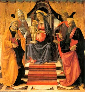 Madonna And Child Enthroned With Saints 1 — Domenico Ghirlandaio, Early Renaissance