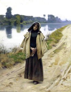 Girl By A Path (also Known As Solitude) — Charles Sprague Pearce