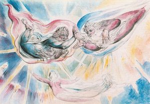 San Pedro And Santiago With Dante And Beatrice — William Blake