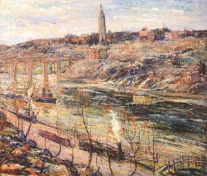 Harlem River At High Bridge — Ernest Lawson