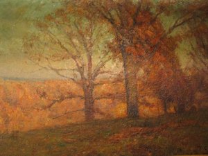 Trees In The Hills (autumn Landscape) — Theodore Clement Steele