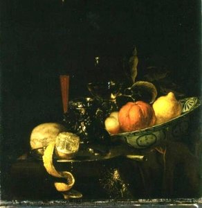 Still-life: Orange, Lemon, And Wine In A Glass — Juriaen Van Streeck