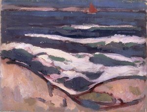 Dark Sea And Red Sail — John Duncan Fergusson