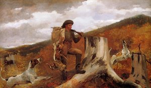 Huntsman And Dogs — Winslow Homer, American Luminism