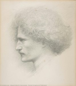 Portrait Of Ignacy Jan Paderewski — Edward Coley Burne-jones