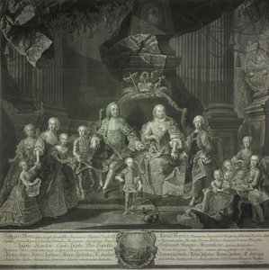 Maria Theresia Im Familienkreis — Johann Gottfried Haid, Rococo