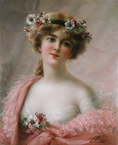 Girl With Anemones — Emile Vernon