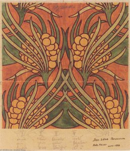 Fabric Design For Backhausen — Koloman Moser, Art Nouveau