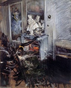 Berninis Cardinal In Studio Sun — Giovanni Boldini