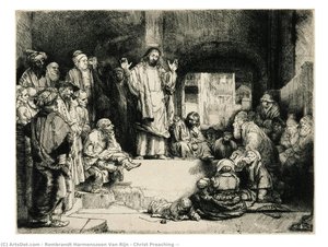 Christ Preaching ( — Rembrandt Van Rijn