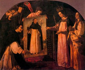 Aparición De La Virgen A Los Monjes De Soriano — Francisco De Zurbarán