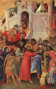 Orsini Diptych, Panel Featuring 'the Carrying Of The — Simone Martini