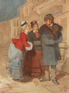 On Nevsky Prospekt At Night — Vasily Ivanovich Surikov, Realism