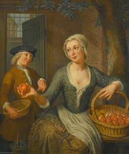 Young Girl Selling Oranges — Hieronymus Van Der Mij