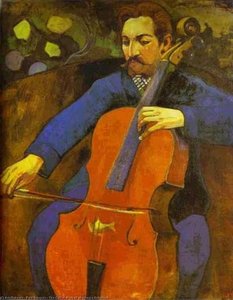 The Cellist (portrait Of Upaupa Scheklud) — Eugène Henri Paul Gauguin