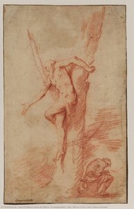 Man Tied To A Tree, And A Figure Resting — Jusepe De Ribera