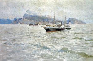 A Steamboat On The Black Sea — Franz Roubaud