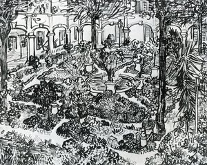 The Courtyard Of The Hospital Of Arles — Vincent Willem Van Gogh
