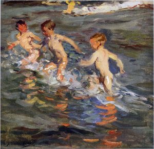 Children At The Beach — Joaquín Sorolla Y Bastida, Impressionism