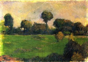Farm In Brittany — Eugène Henri Paul Gauguin, Post-impressionism