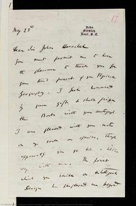 Letter From Charles Darwin To Sir John Herschel — Charles Robert Darwin, Contemporary Realism