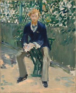 George Moore In The Artist's Garden — Édouard Manet, Impressionism
