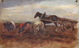 Field Workers with Horse and Cart