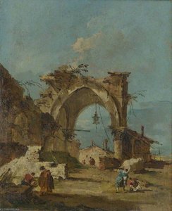 A Caprice With A Ruined Arch — Francesco Lazzaro Guardi