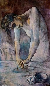 La Planchadora — Pablo Picasso, Cubist Portrait