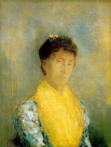 Woman With A Yellow Bodice — Odilon Redon, Symbolism