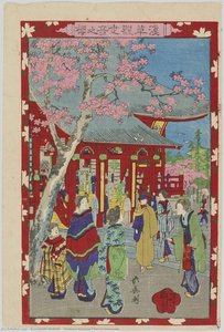 Asakusa Kannon Cherry-blossoms — Kobayashi Ikuhide