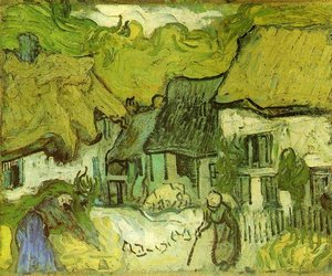 Thatched Cottages In Jorgus — Vincent Willem Van Gogh, Post-impressionism