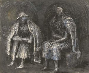 Seated Shelter Figures — Henry Moore