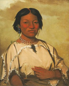 Oó-je-en-á-he-a, Woman Who Lives In A Bear — George Catlin, American Frontier Painting