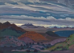 Moorland Landscape With Sunset — James Dickson Innes