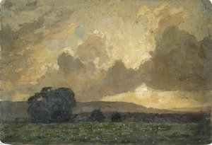 Landscape With Sun Tinged Clouds — Gunning King