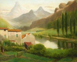 Alpine Riverside Landscape — John E Williams