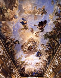 Ceiling Decoration Of The Gallery (detail) — Luca Giordano, Baroque