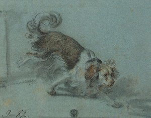 Study Of A Small Dog — Jean-baptiste Greuze, Neoclassicism